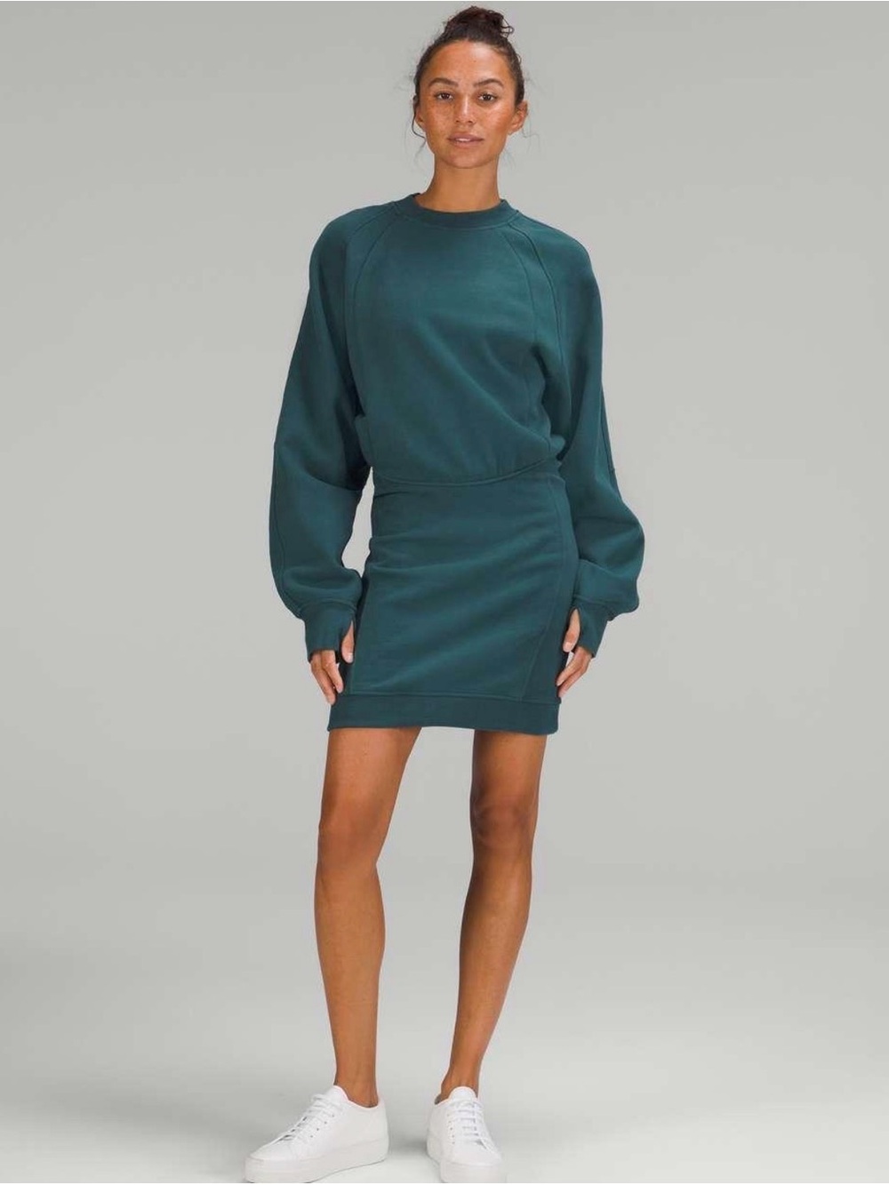 Lululemon Scuba Long Sleeve Dress Green Jasper Size 4